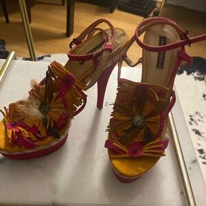 🌺 Shoe Republic LA Floral Statement Heels | Size 10 | Never Once